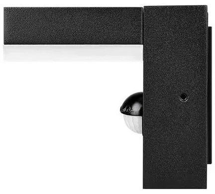 Lampada LED da parete per esterni con sensore LED/9W/230V 4000K IP44 nera