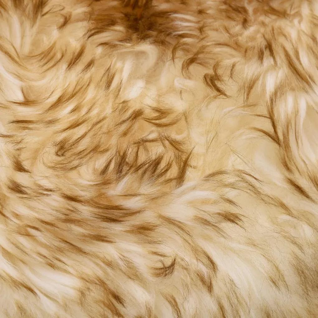 Tappeto in Pelle di Montone 60x90 cm Marrone Melange