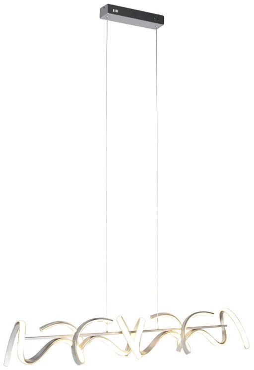 Lampada a sospensione di design argento dimmerabile con LED - Krisscross