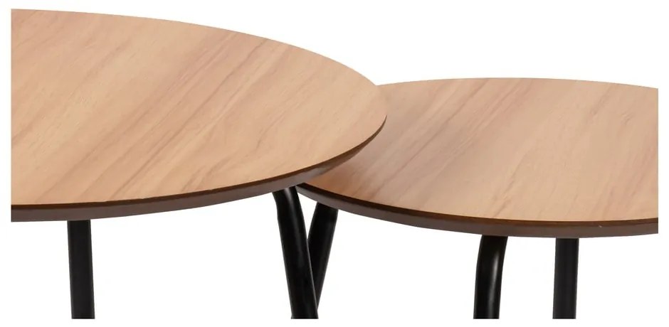 Set di tavolini rotondi Luke di colore neutro 2pz, ø 55 cm - Bonami Essentials