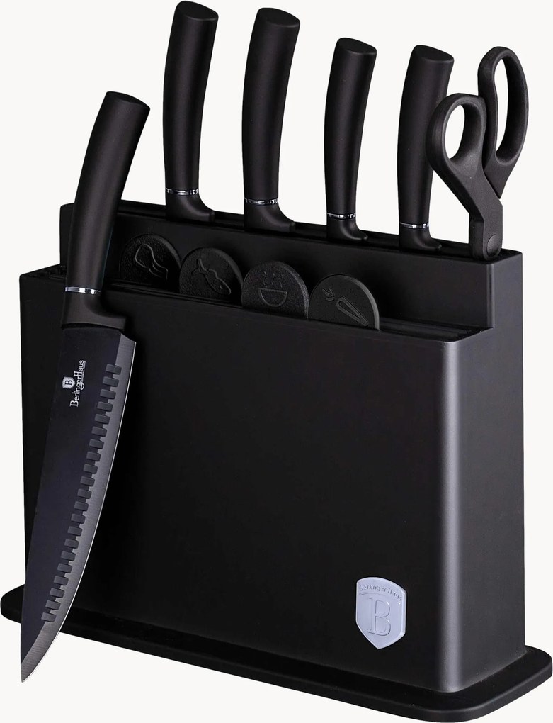 Set di coltelli in acciaio inox con supporto e tagliere Berlinger Haus, set da 11