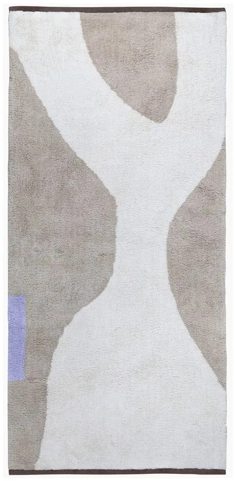 Passatoia in cotone lavabile bianco e beige 70x150 cm Figura - Mette Ditmer Denmark