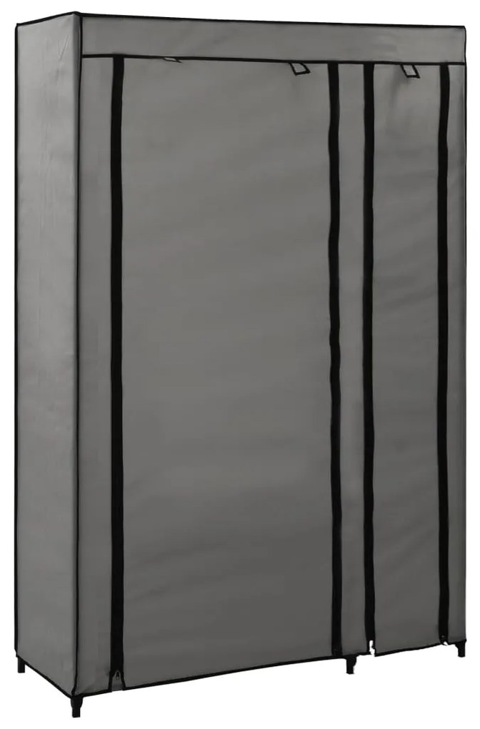 Armadio Pieghevole Grigio 110x45x175 Cm İn Tessuto /