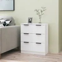 Credenza Bianco Lucido 60x30x70 cm in Legno Multistrato cod mxl 9328