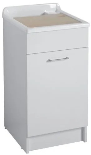 Colavene Jollywash mobile lavatoio 45x60 con cestello estraibile asse strofinatoio double face bianco lucido