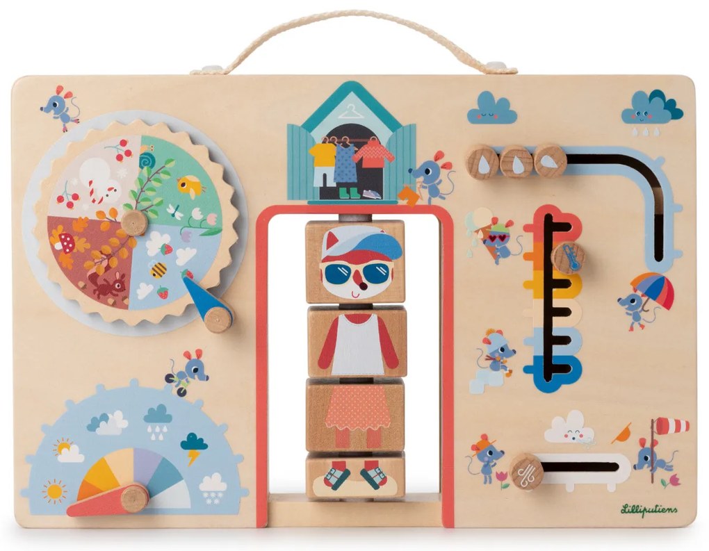 Lilliputiens - Activity Board - Vestirsi in base al tempo - Alice la volpe