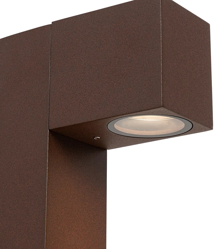 Lampada da palo da esterno industriale marrone ruggine 30 cm IP44 - Baleno