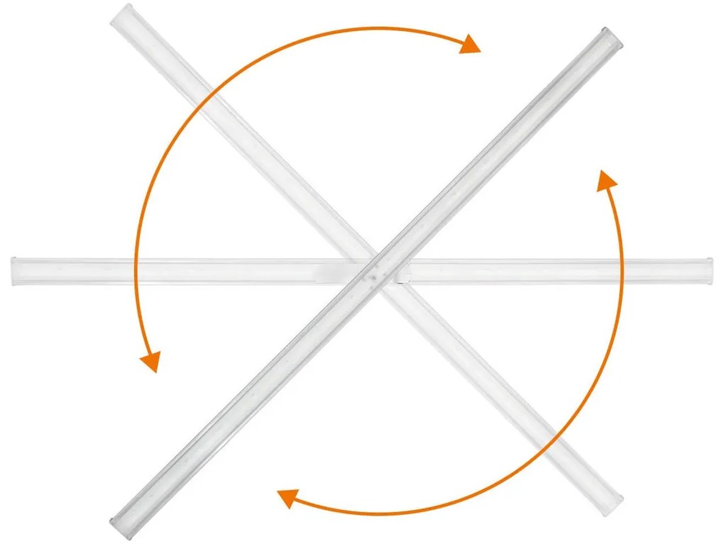 Lampada LED Lineare 42W binario Trifase 120cm simm. 2x45° con driver Philips Colore Bianco Variabile CCT