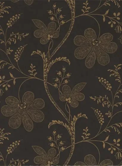 Tapete Bedford Square von Little Greene - Ebony Gold