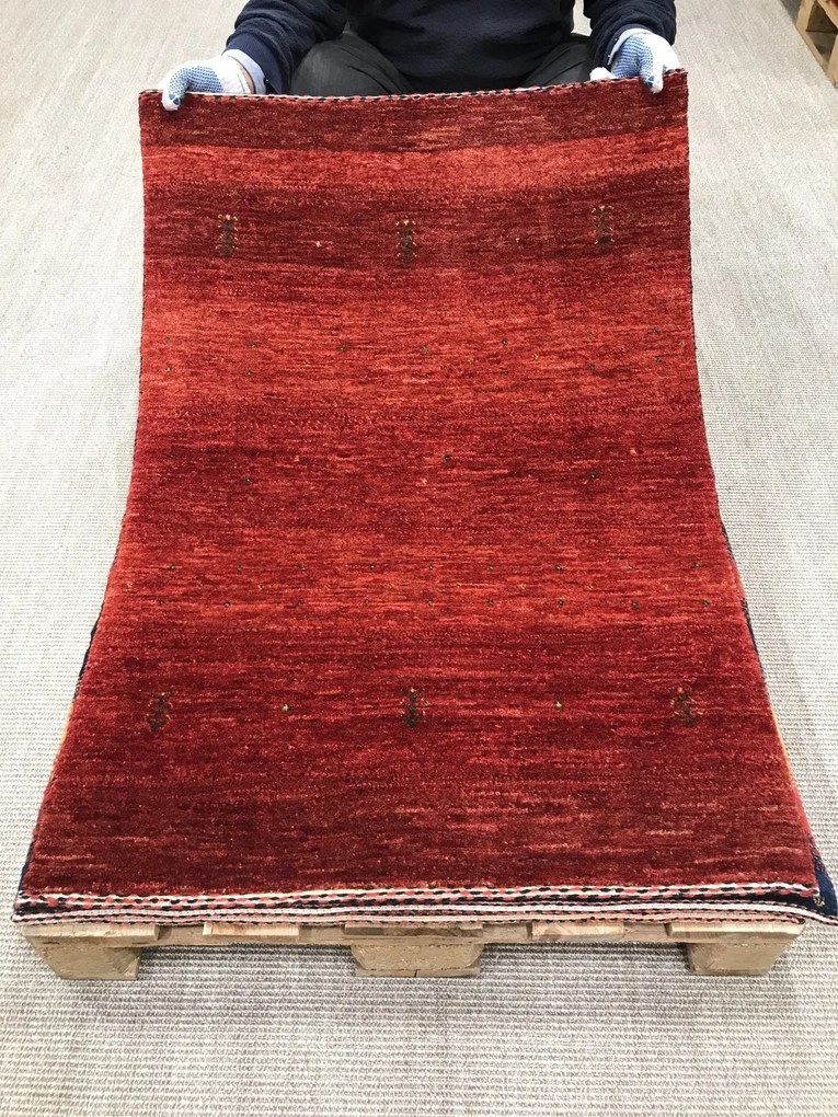 Loribaft Tappeto 80 x 110 Rosso (Iran) Annodato A Mano