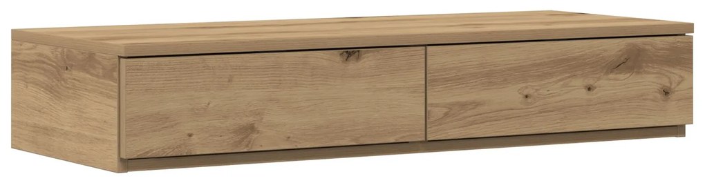 Struttura letto con contenitore rovere artigianale