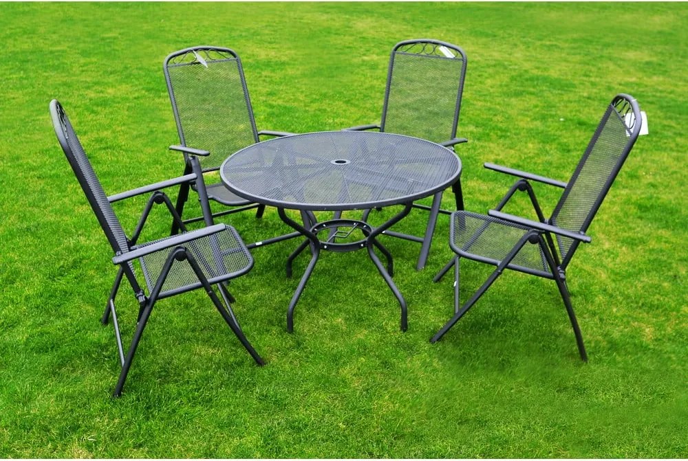 Sedia da giardino in metallo nero - Rojaplast