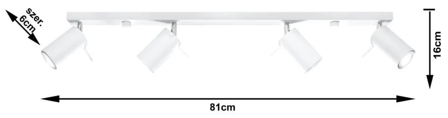 Apparecchio da soffitto bianco 4L Etna - Nice Lamps