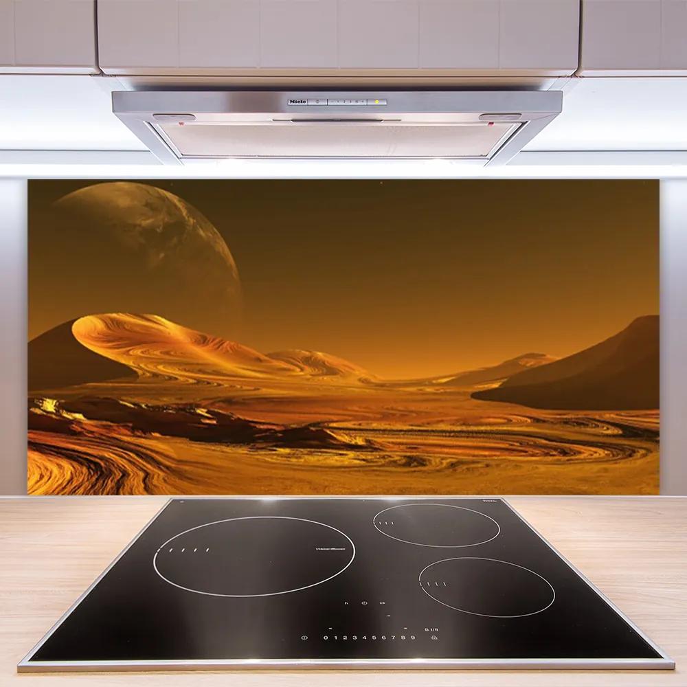 Pannello cucina paraschizzi Paesaggio del cosmo del deserto 100x50 cm