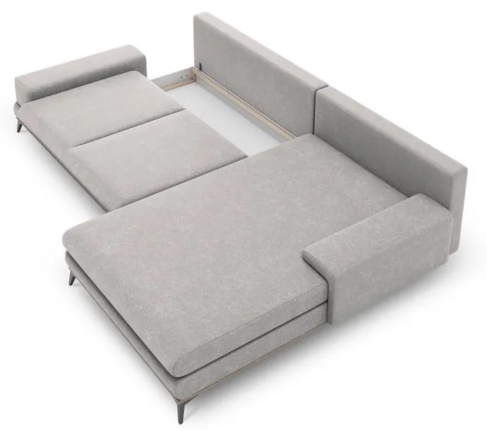 Divano letto angolare grigio chiaro, angolo destro Planet - Windsor &amp; Co Sofas