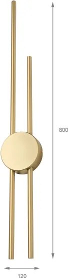 LED Lampada da parete LANA LED/15W/230V 4000K oro satinato