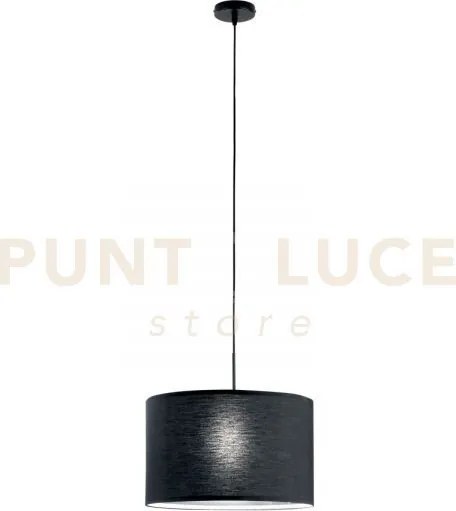 Lampadario a sospensione capital nera 1 luce attacco e27 38x38x150c...