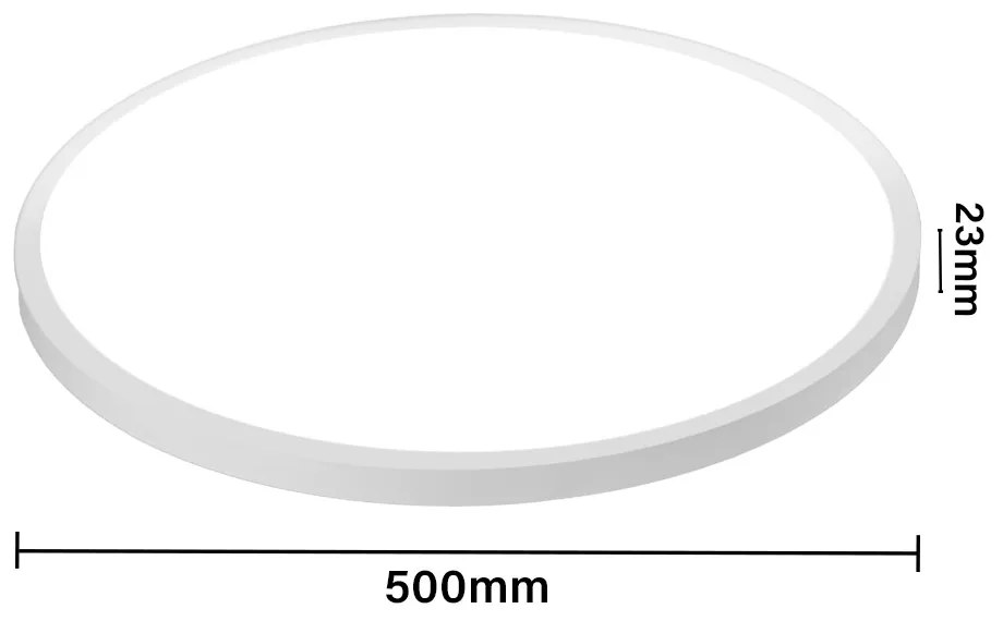 Plafoniera LED 48W - 105lm/W - UGR19 - Ø50cm Colore Bianco Naturale 4.000K