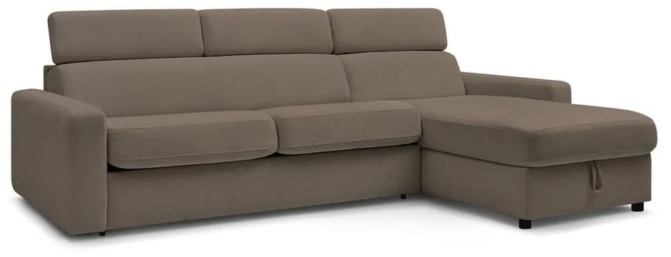 Divano angolare marrone allungabile (con composizione variabile) Monaco – Bobochic Paris