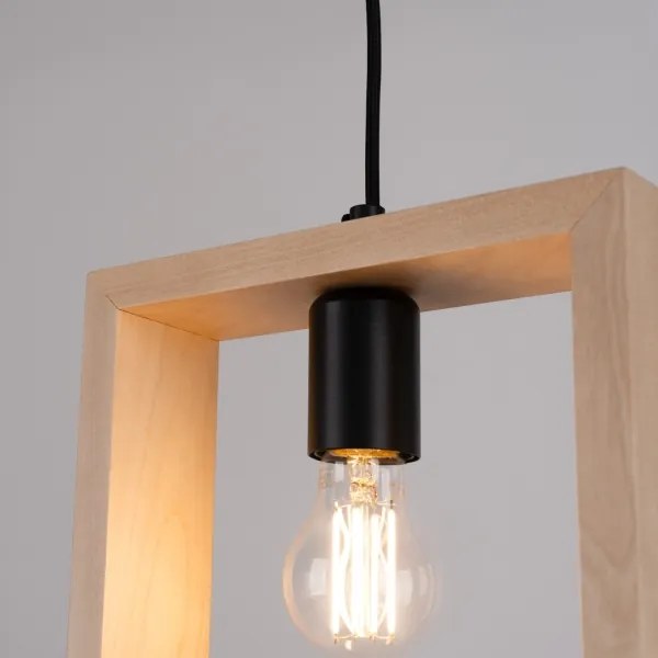Sollux SL.1310 - Lampadario a sospensione con filo ARIES 1xE27/15W/230V faggio/beige