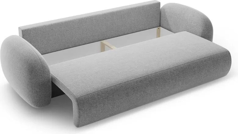 Divano grigio chiaro allungabile/con contenitore con rivestimento in ciniglia 262 cm Tonale – Cosmopolitan Design