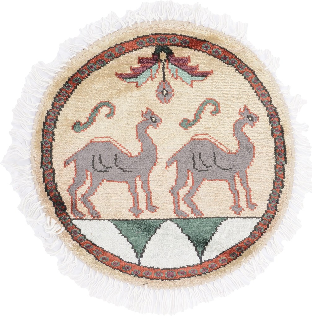 Agra Tappeto 50x50 (Indian) Annodato A Mano