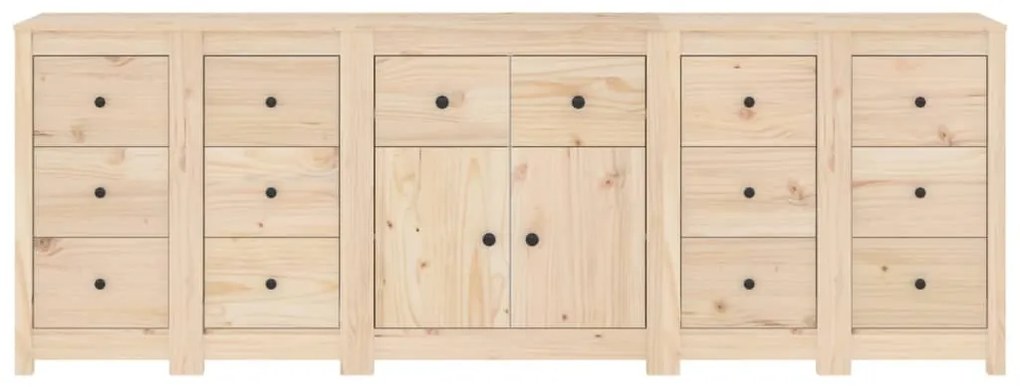 Credenza 230x35x80 cm in legno massello di pino