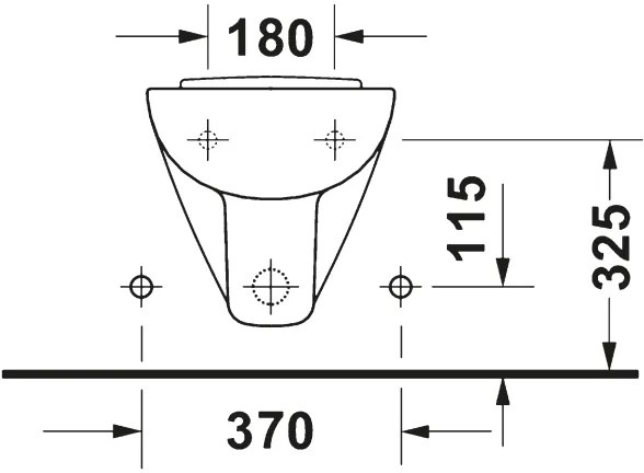 Duravit 22371500002 - Bidet sospeso D-CODE in ceramica, bianco lucido