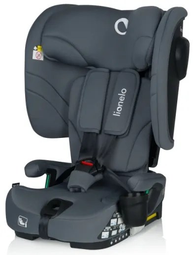 Lionelo - Seggiolino auto pieghevole NELLY i-Size 76-150 cm Grigio Grafite