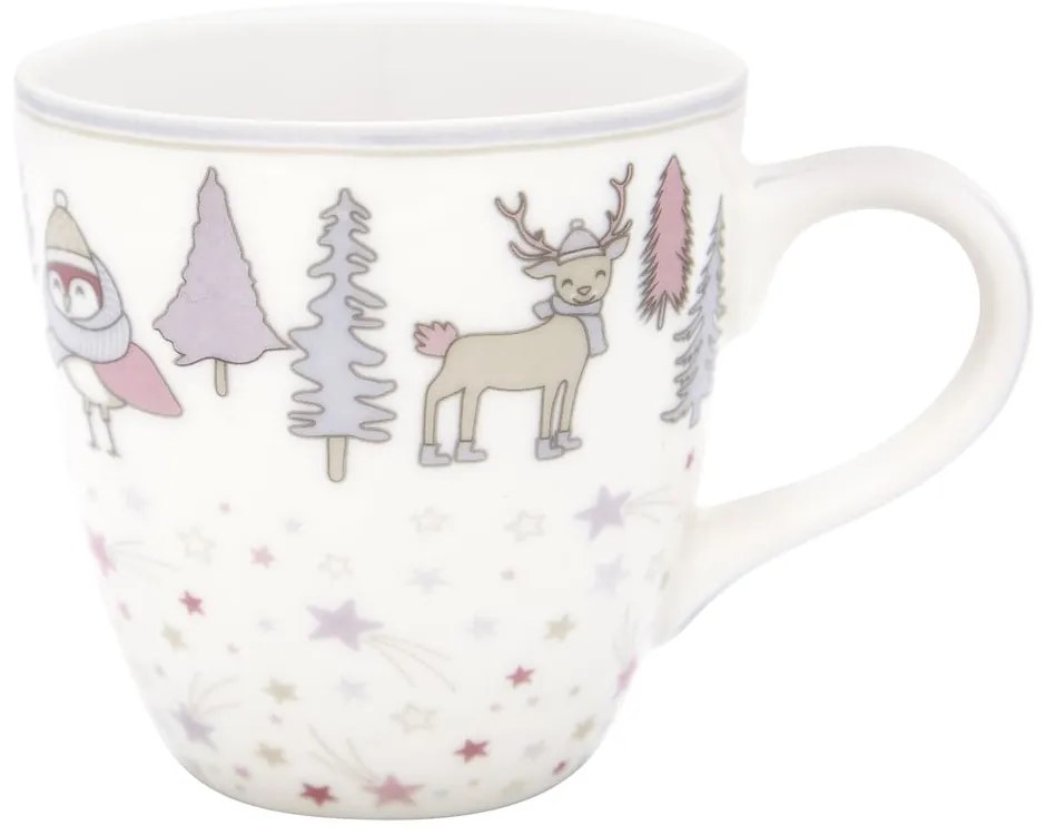 Tazza in gres bianco e rosa Kids Forrest - Green Gate