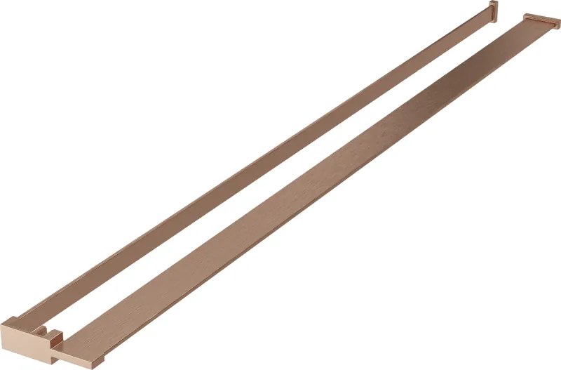 Mexen mensola per parete doccia con ringhiera per asciugamani, rame spazzolato - 800-02-65