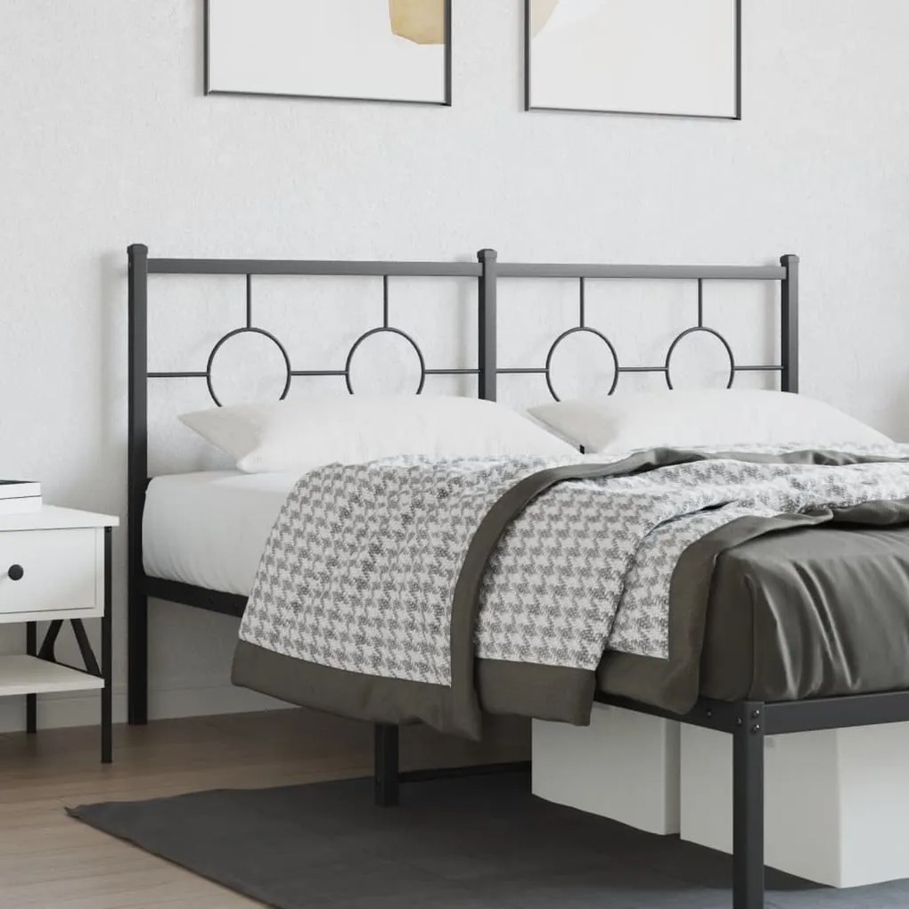 Testiera İn Metallo Nero 160 Cm /
