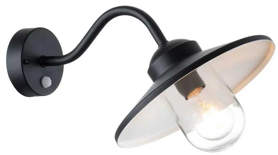 Elstead KLAMPENBORG-PIR-BK-Lampada da esterno con sensore KLAMPENBORG 1xE27/60W/230V IP44