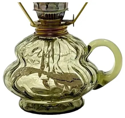 Lampada a olio ANNA 33 cm verde foresta grande krakle