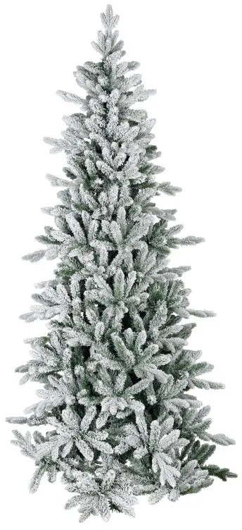 Albero di Natale artificiale innevato Kirkwall verde con illuminazione H 180 cm