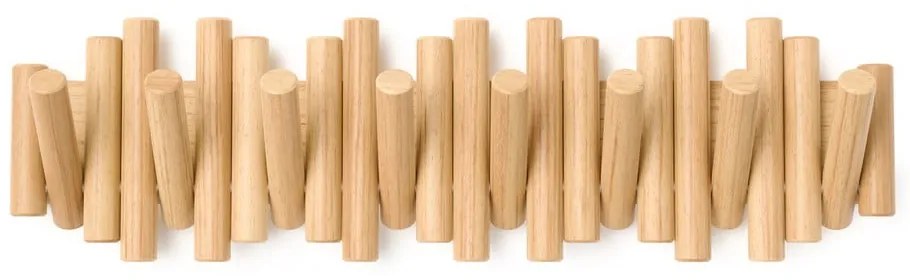 Attaccapanni da parete di colore naturale in pino massiccio 61 cm Picket – Umbra
