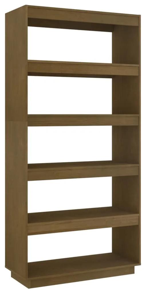 Libreria/divisorio marrone miele 80x35x167 cm in legno di pino