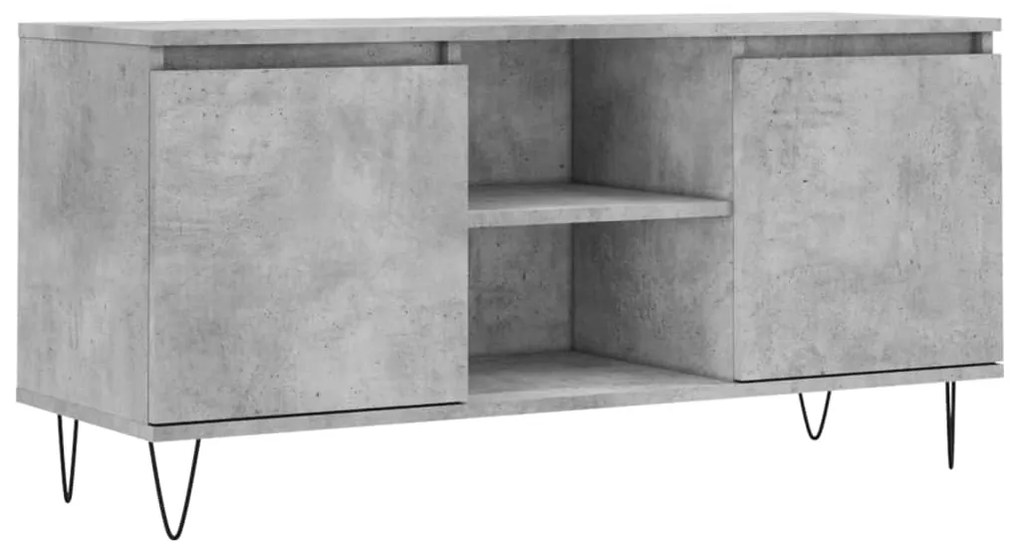 Mobile porta tv grigio cemento 104x35x50cm in legno multistrato