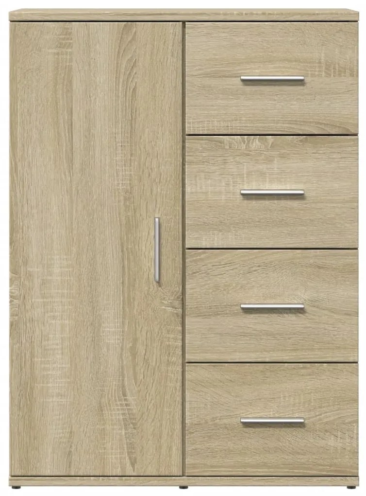 Credenze 2 pz rovere sonoma 59x39x80 cm in legno multistrato