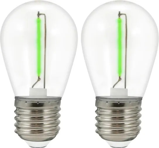 SET 2x Lampadina LED PARTY E27/0,3W/36V verde