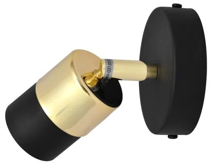 LED Luce Spot da parete a LED TUBSSON 1xGU10/4,8W/230V nero/oro