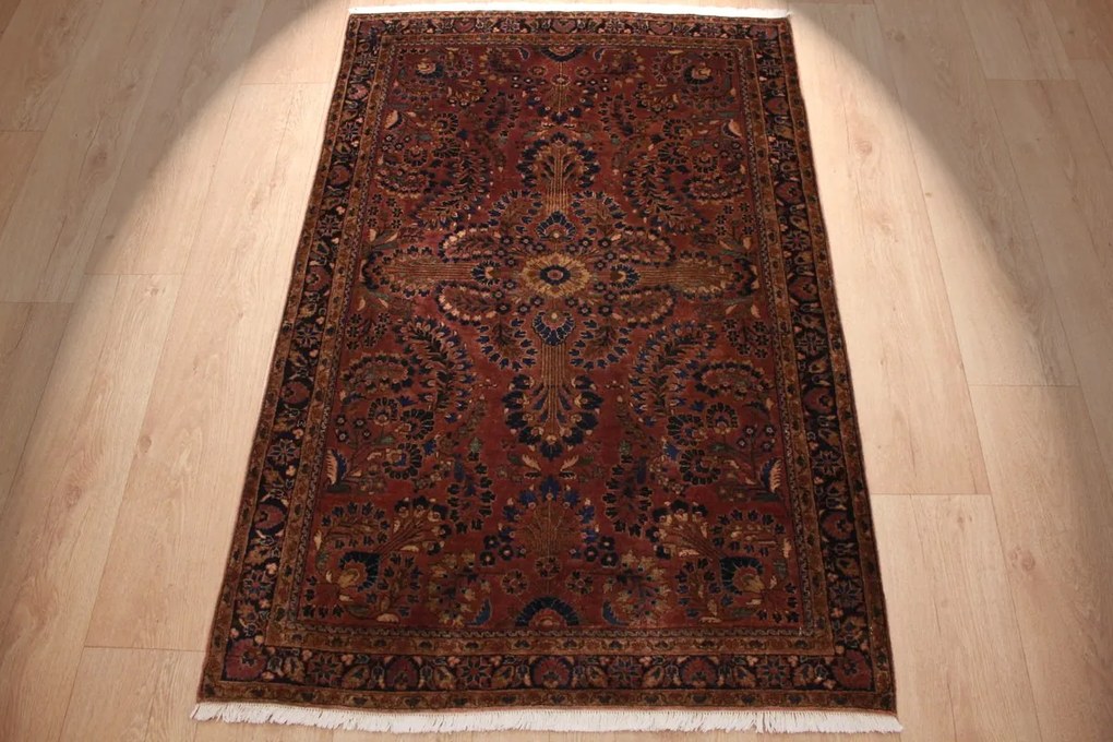 Sarouk Tappeto 150x100 (Iran) Annodato A Mano