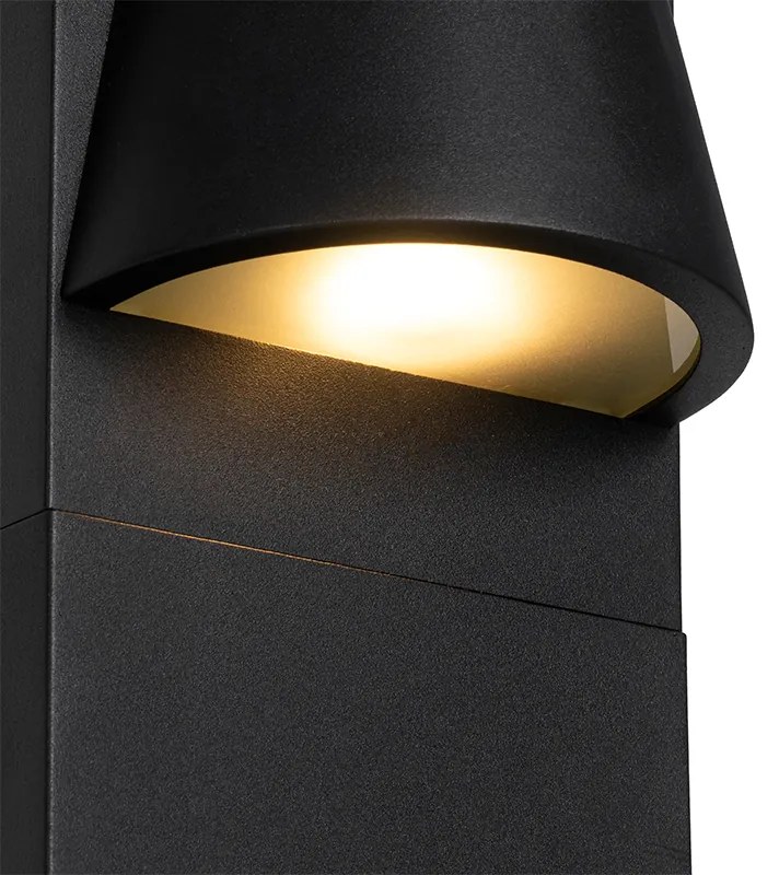 Lampada da terra da esterno industriale nera IP44 - Femke