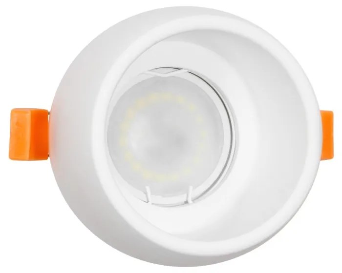 Portafaretto GU10 e MR16 in Gesso Pitturabile Tondo Foro Ø65mm Materiale Gesso