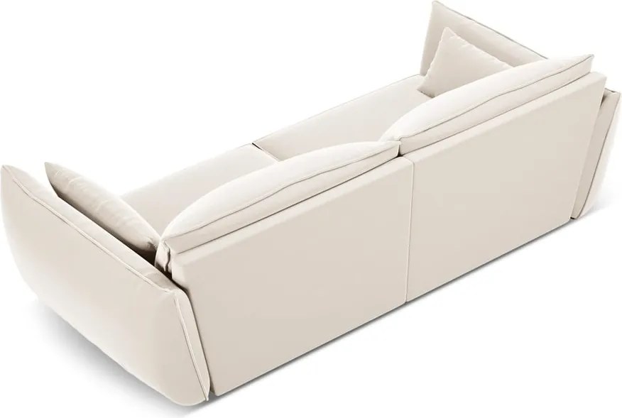 Divano beige con rivestimento in velluto 208 cm Vanda – Mazzini Sofas
