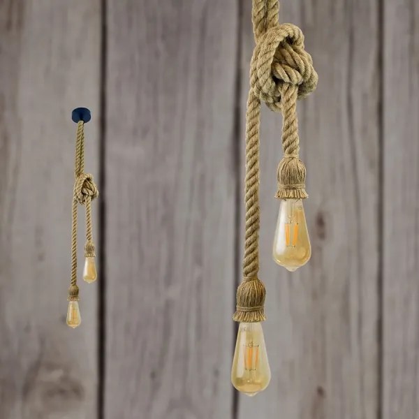Lampadario LED a sospensione con filo ROPE 2xE27/10W/230V