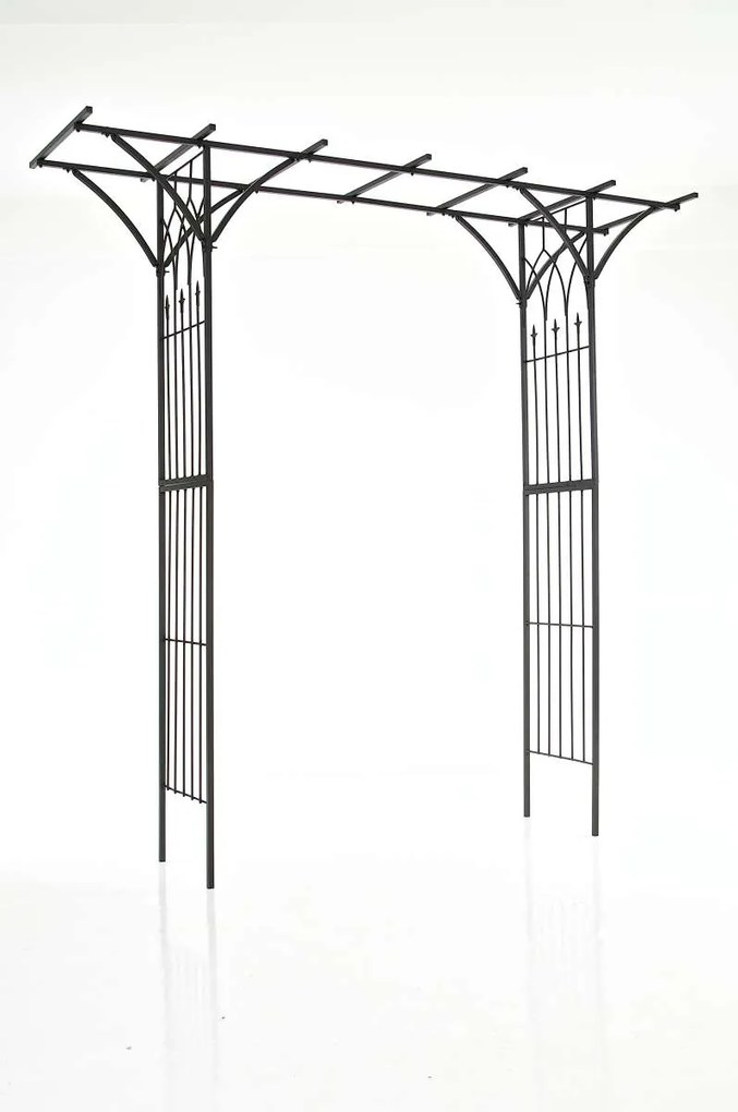 Arco Per Rose İn Ferro Massiccio Con Design Esclusivo: Rosenbogen Bigger Milano / Schwarz