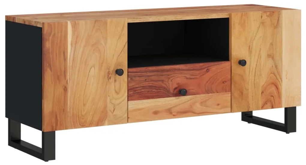 Mobile tv 105x33,5x46cm legno massello acacia legno multistrato