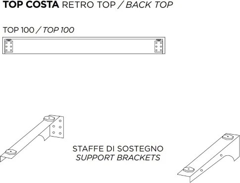 Mensola sospesa 100 cm per lavabo bagno in legno Rovere Chiaro - COSTA