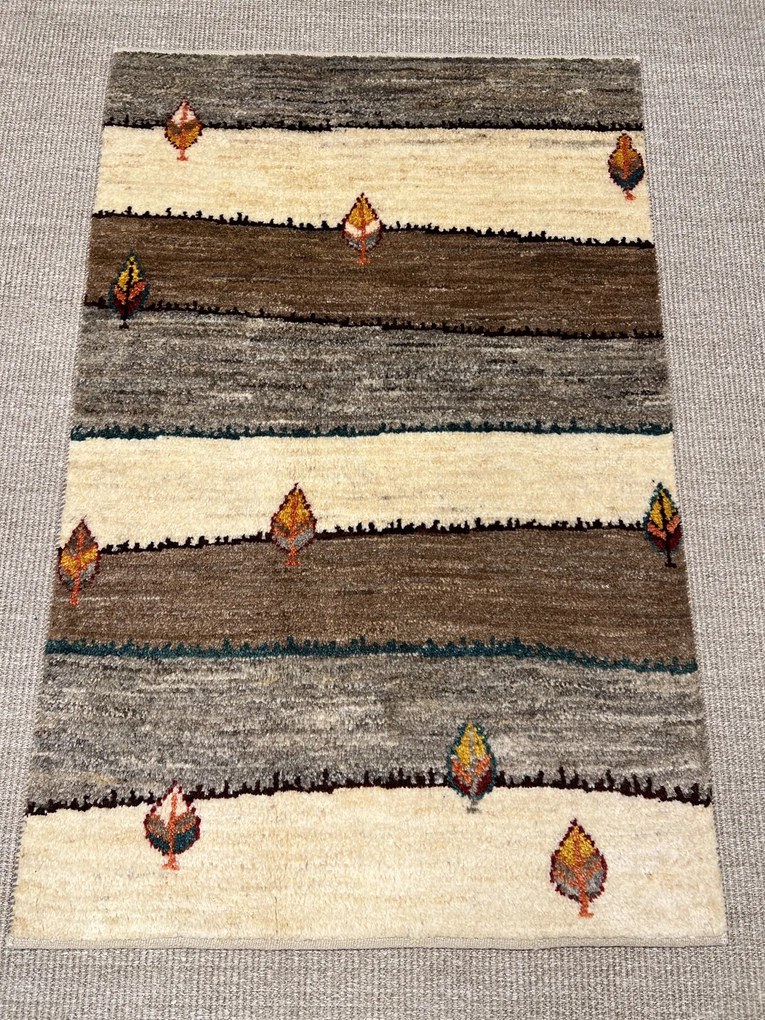 Gabbeh Tappeto 80x120 Beige (Iran) Annodato A Mano
